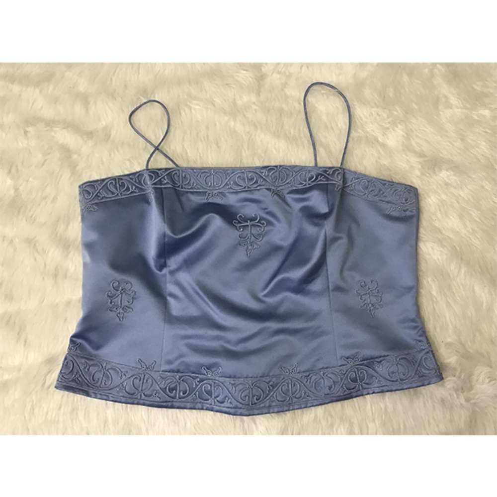 Michaelangelo Spaghetti Scroll Embroider Top 20